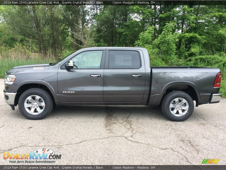 2019 Ram 1500 Laramie Crew Cab 4x4 Granite Crystal Metallic / Black Photo #3