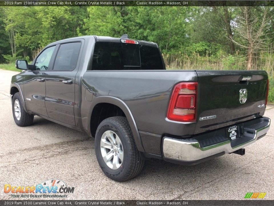 2019 Ram 1500 Laramie Crew Cab 4x4 Granite Crystal Metallic / Black Photo #4