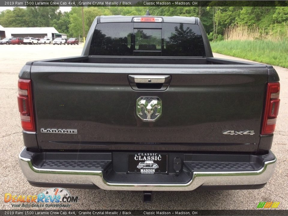 2019 Ram 1500 Laramie Crew Cab 4x4 Granite Crystal Metallic / Black Photo #5