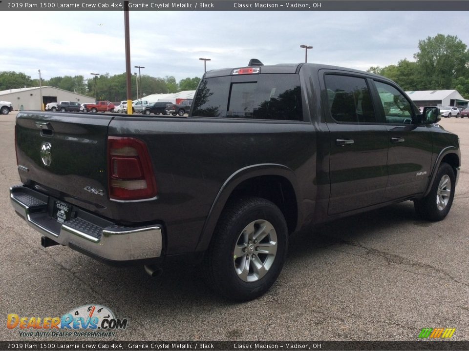 2019 Ram 1500 Laramie Crew Cab 4x4 Granite Crystal Metallic / Black Photo #6