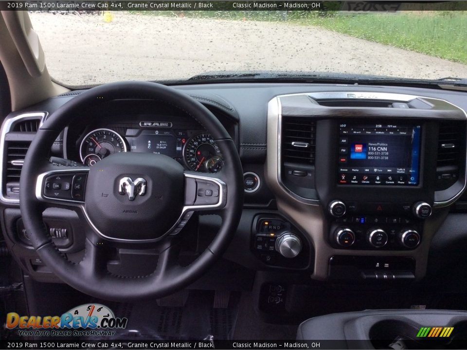 2019 Ram 1500 Laramie Crew Cab 4x4 Granite Crystal Metallic / Black Photo #12
