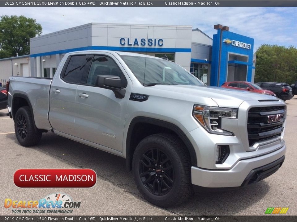 2019 GMC Sierra 1500 Elevation Double Cab 4WD Quicksilver Metallic / Jet Black Photo #1