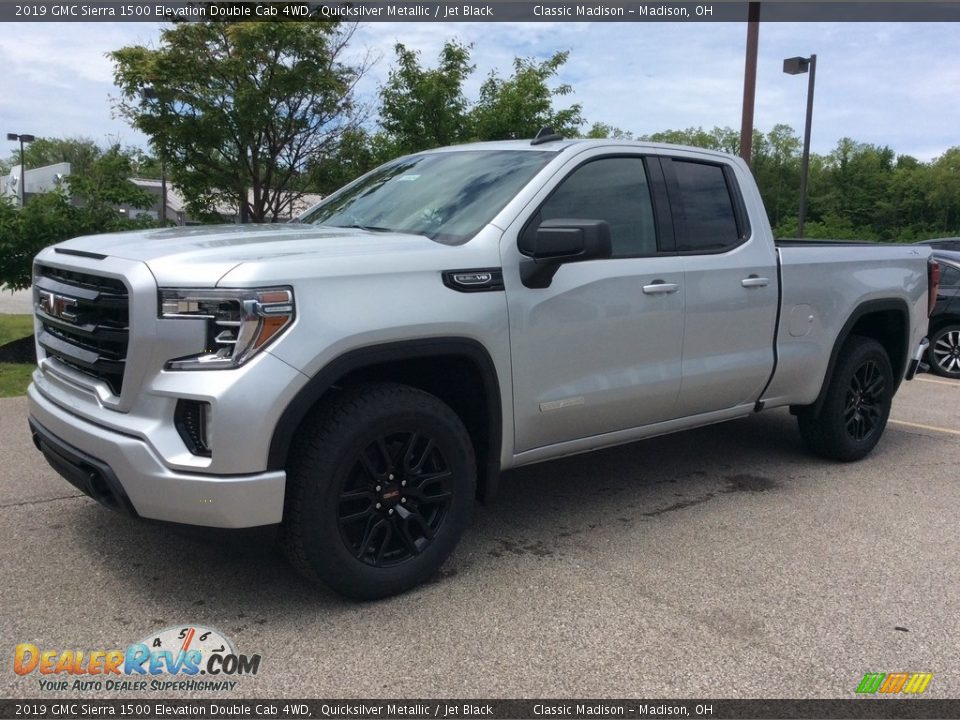 2019 GMC Sierra 1500 Elevation Double Cab 4WD Quicksilver Metallic / Jet Black Photo #3