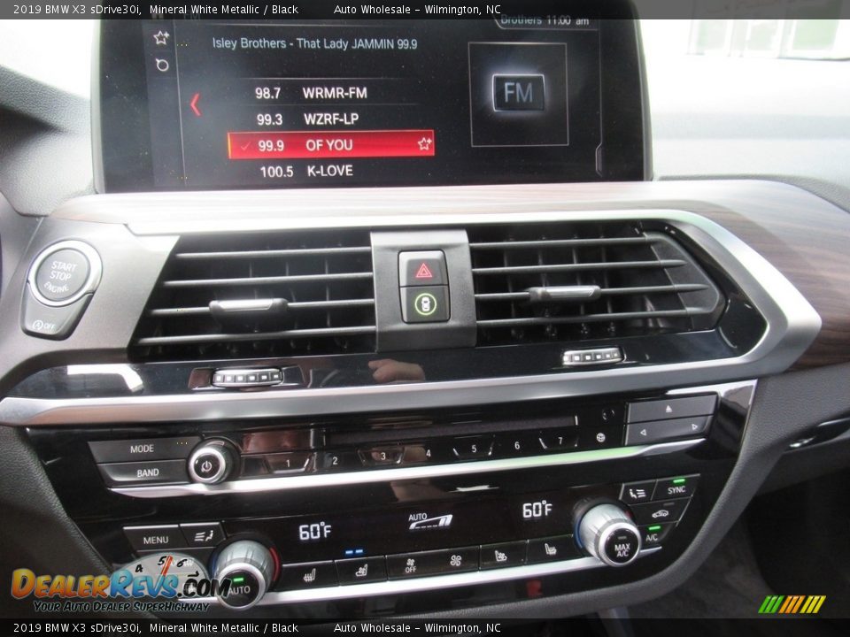 2019 BMW X3 sDrive30i Mineral White Metallic / Black Photo #17