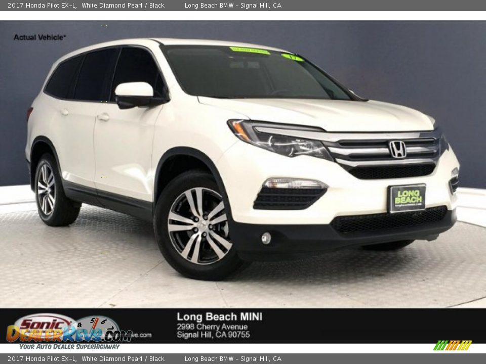 2017 Honda Pilot EX-L White Diamond Pearl / Black Photo #1