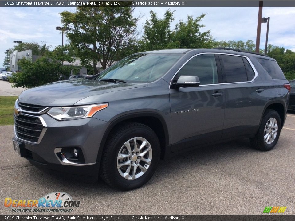 2019 Chevrolet Traverse LT AWD Satin Steel Metallic / Jet Black Photo #3