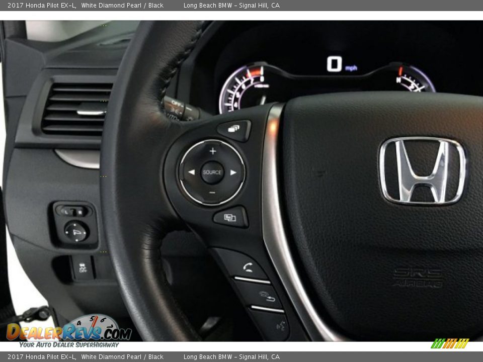 2017 Honda Pilot EX-L White Diamond Pearl / Black Photo #14