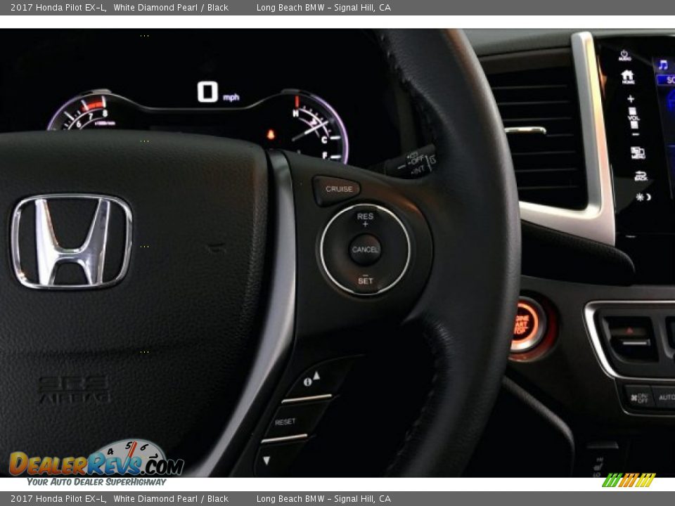2017 Honda Pilot EX-L White Diamond Pearl / Black Photo #15