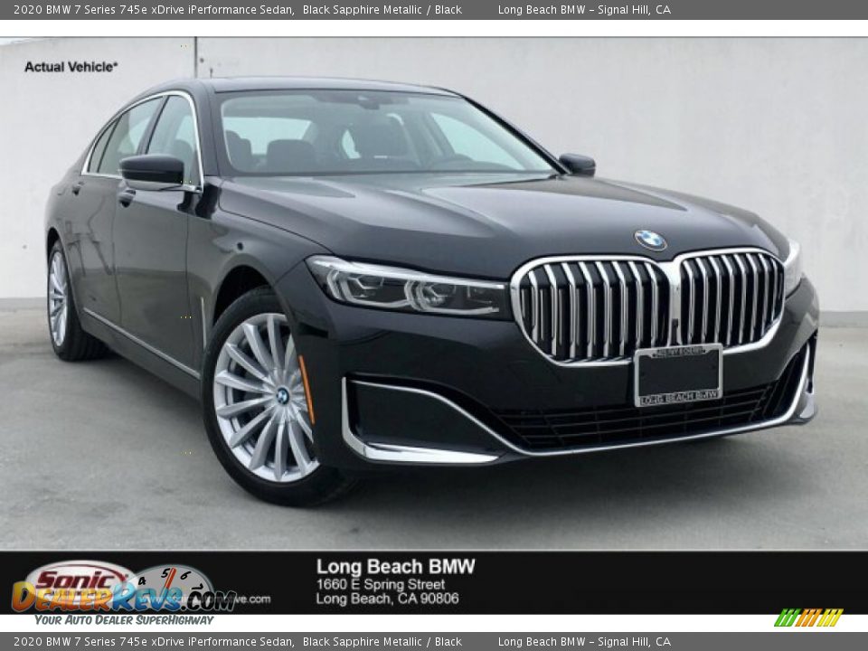 2020 BMW 7 Series 745e xDrive iPerformance Sedan Black Sapphire Metallic / Black Photo #1