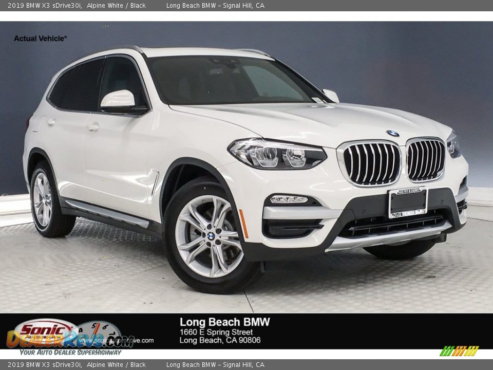 2019 BMW X3 sDrive30i Alpine White / Black Photo #1