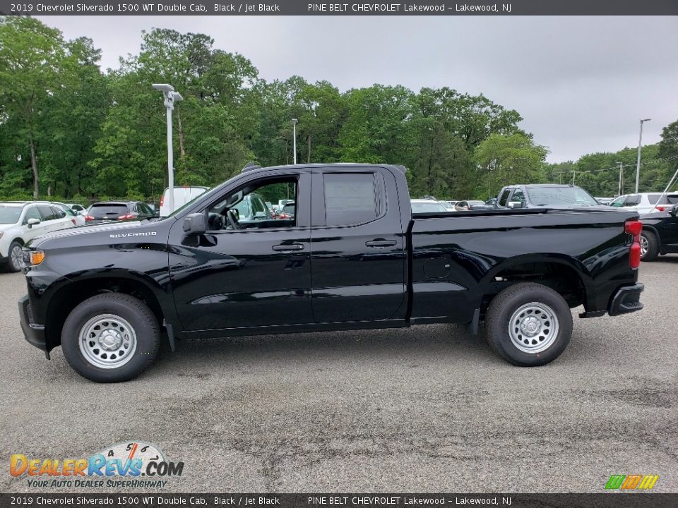 Black 2019 Chevrolet Silverado 1500 WT Double Cab Photo #3