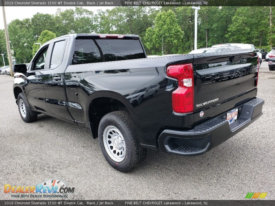 2019 Chevrolet Silverado 1500 WT Double Cab Black / Jet Black Photo #4