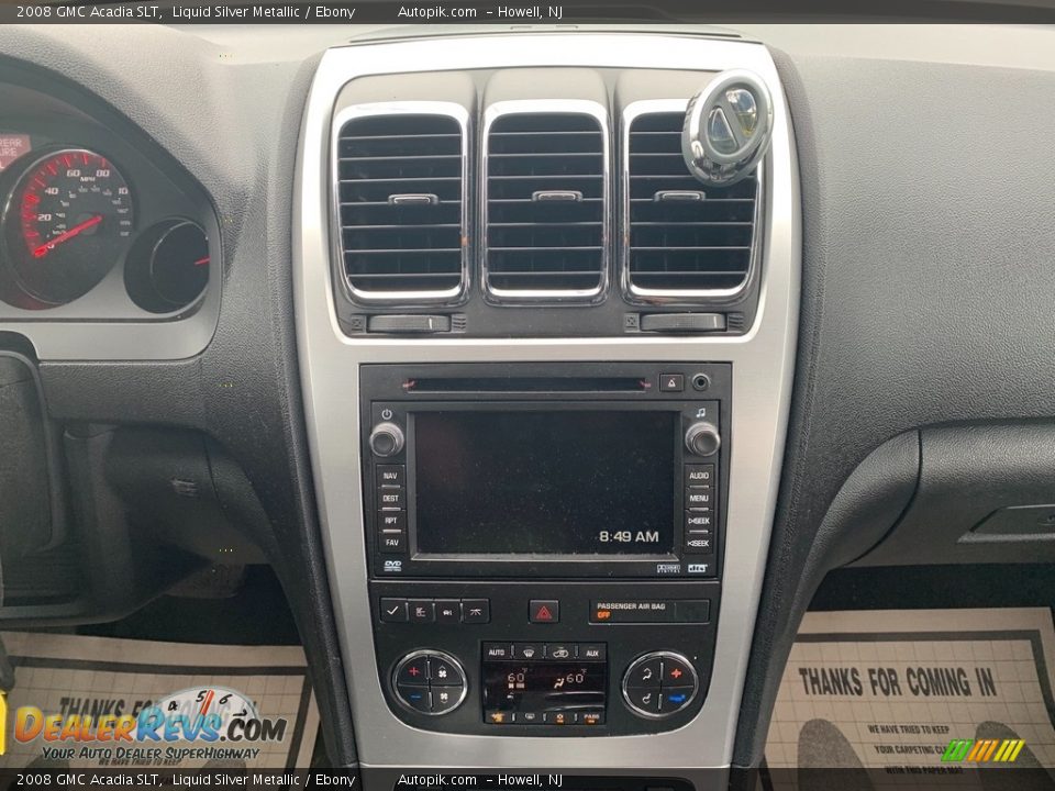 2008 GMC Acadia SLT Liquid Silver Metallic / Ebony Photo #16