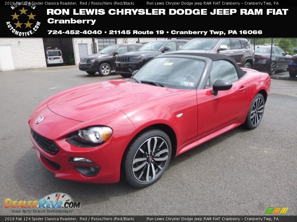 2019 Fiat 124 Spider Classica Roadster Red / Rosso/Nero (Red/Black) Photo #1