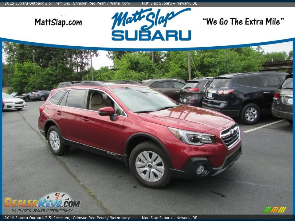 2019 Subaru Outback 2.5i Premium Crimson Red Pearl / Warm Ivory Photo #1