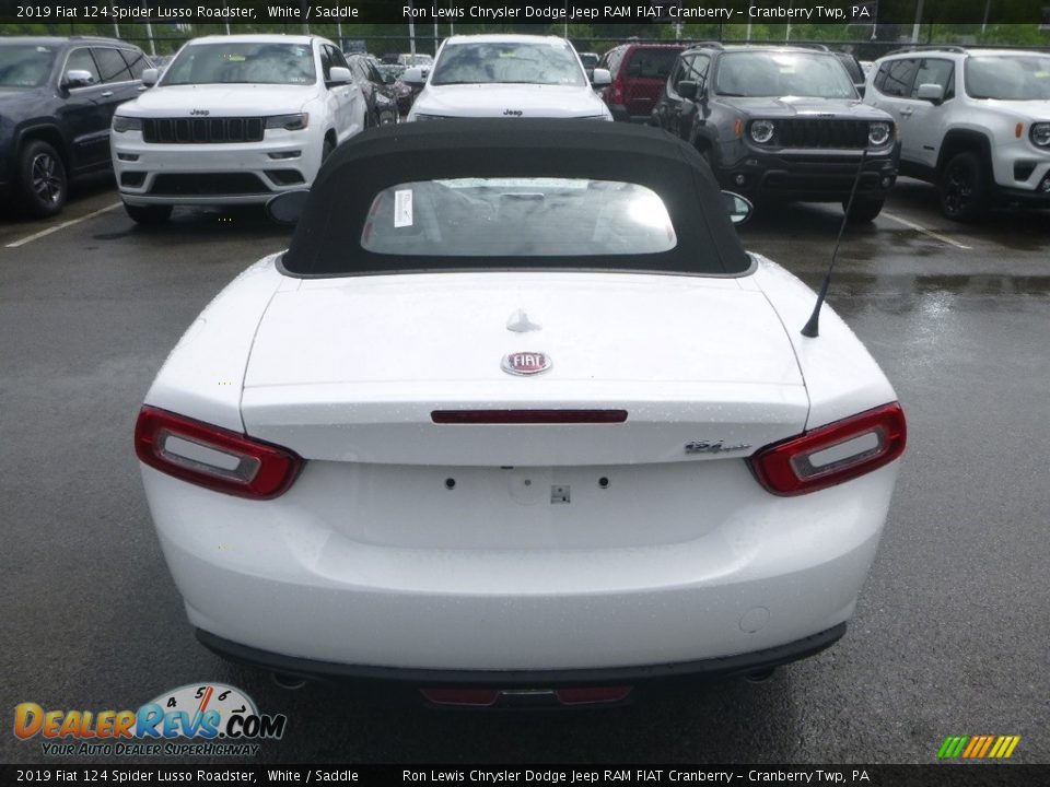 2019 Fiat 124 Spider Lusso Roadster White / Saddle Photo #4