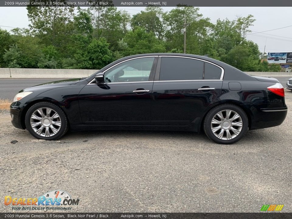 2009 Hyundai Genesis 3.8 Sedan Black Noir Pearl / Black Photo #6