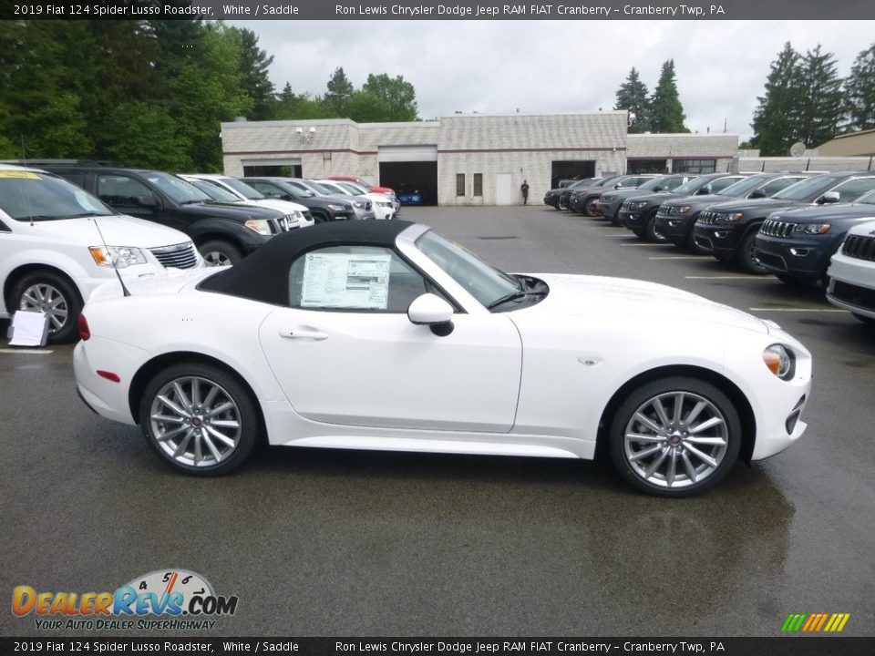 2019 Fiat 124 Spider Lusso Roadster White / Saddle Photo #6