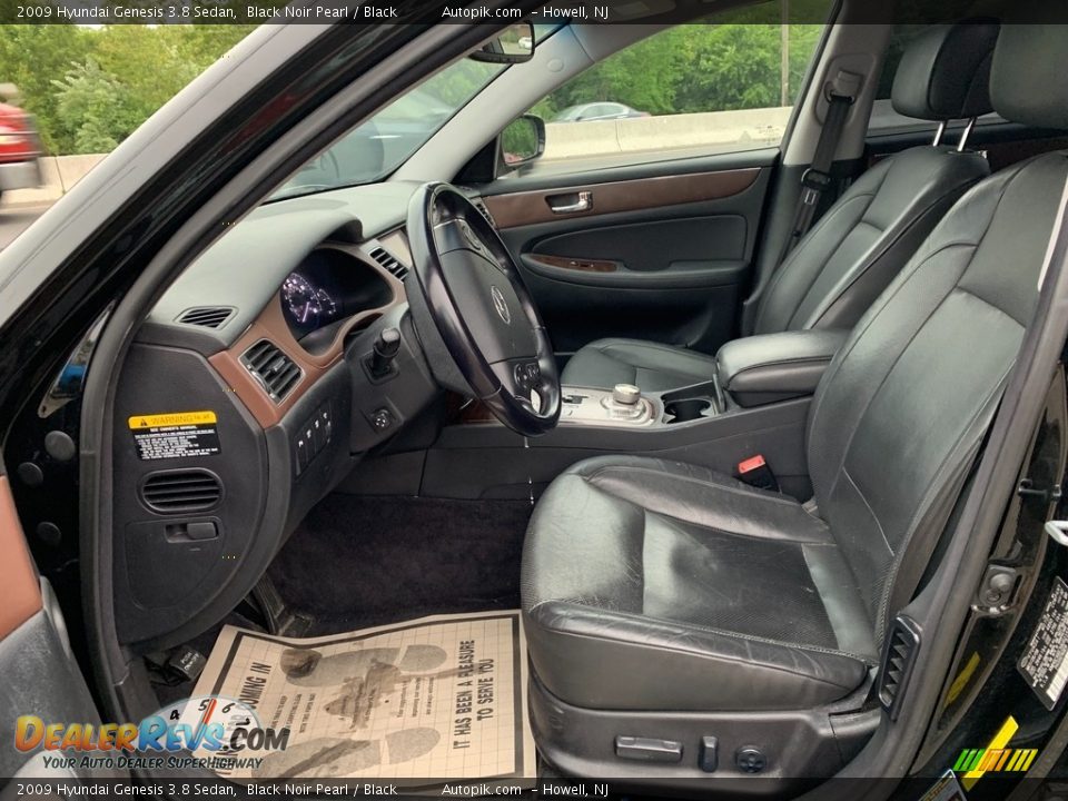 2009 Hyundai Genesis 3.8 Sedan Black Noir Pearl / Black Photo #9