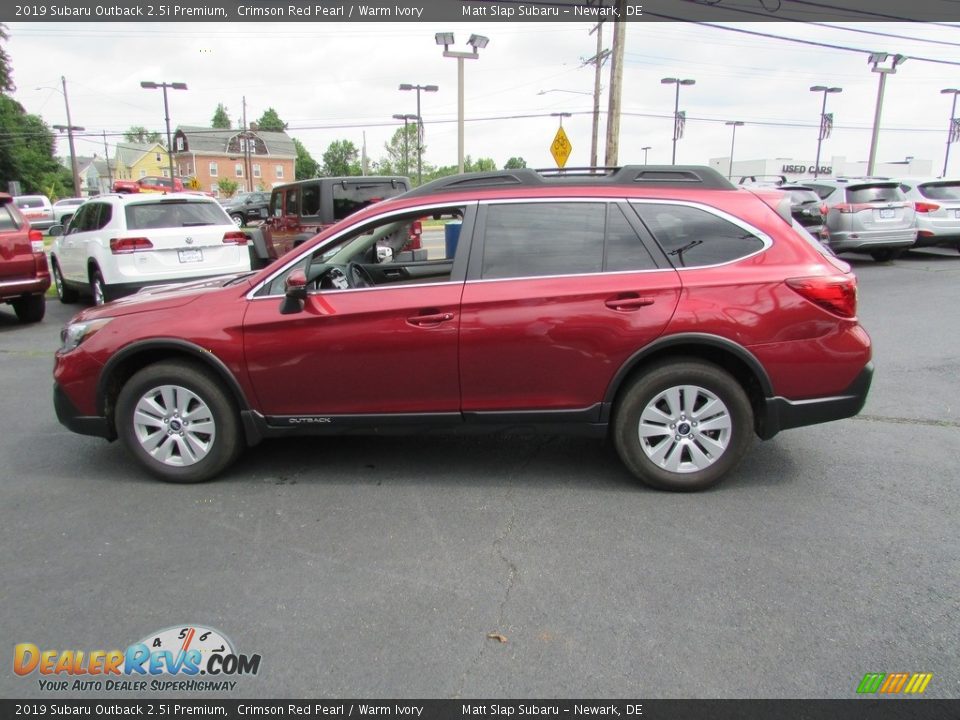 2019 Subaru Outback 2.5i Premium Crimson Red Pearl / Warm Ivory Photo #9