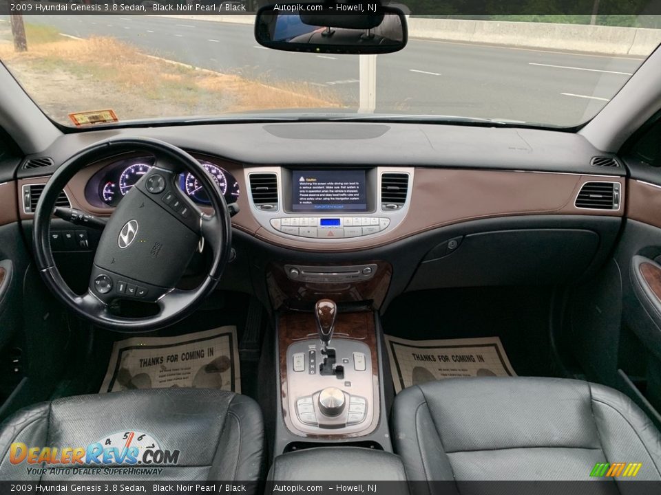 2009 Hyundai Genesis 3.8 Sedan Black Noir Pearl / Black Photo #13