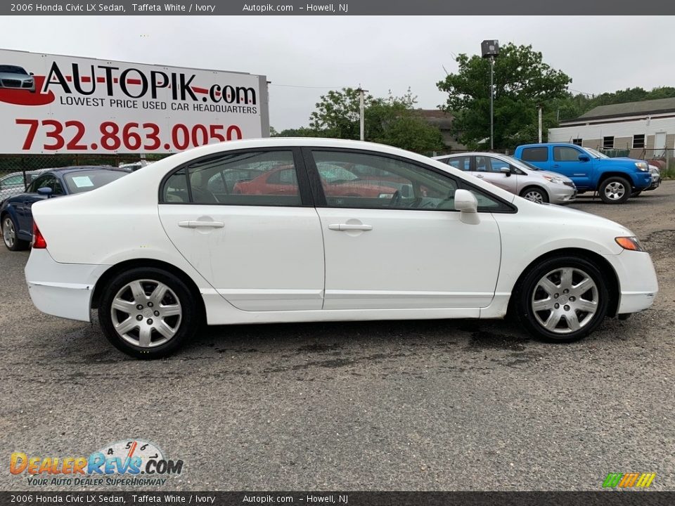 2006 Honda Civic LX Sedan Taffeta White / Ivory Photo #2
