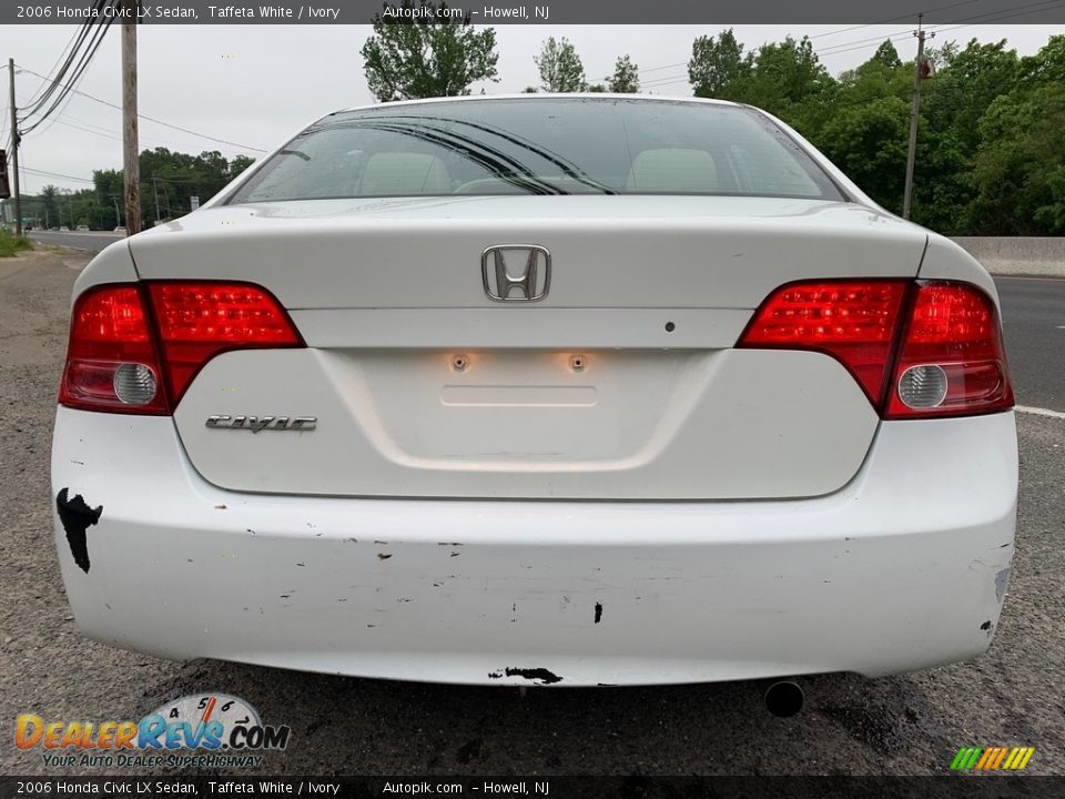 2006 Honda Civic LX Sedan Taffeta White / Ivory Photo #3