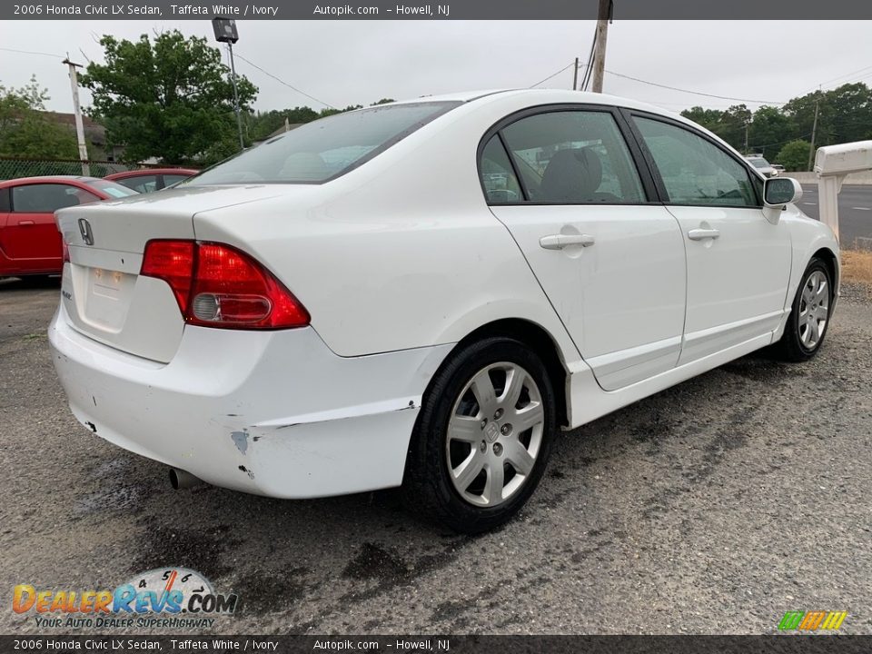2006 Honda Civic LX Sedan Taffeta White / Ivory Photo #6