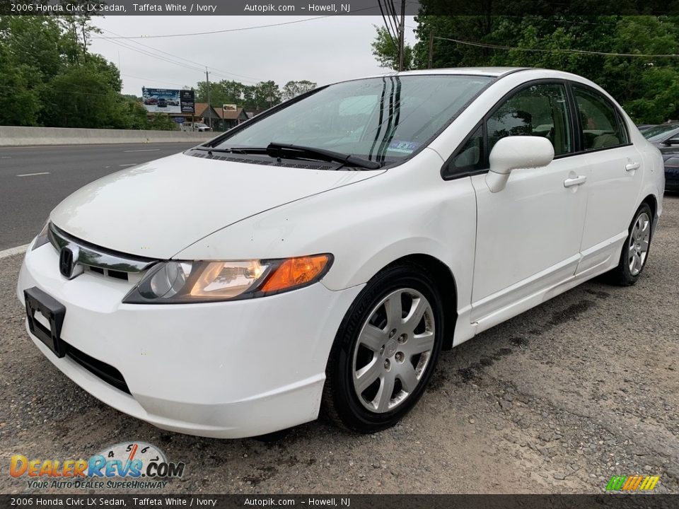 2006 Honda Civic LX Sedan Taffeta White / Ivory Photo #7