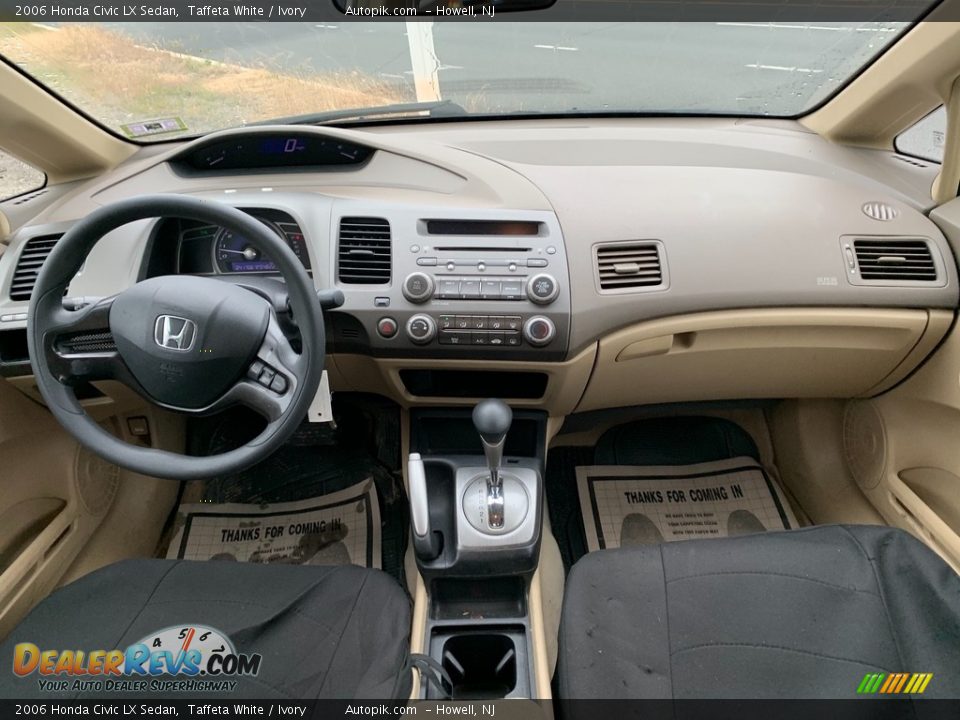 2006 Honda Civic LX Sedan Taffeta White / Ivory Photo #14