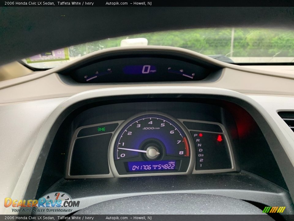 2006 Honda Civic LX Sedan Taffeta White / Ivory Photo #18