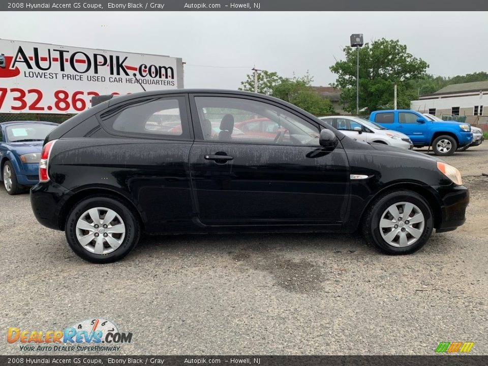 2008 Hyundai Accent GS Coupe Ebony Black / Gray Photo #2