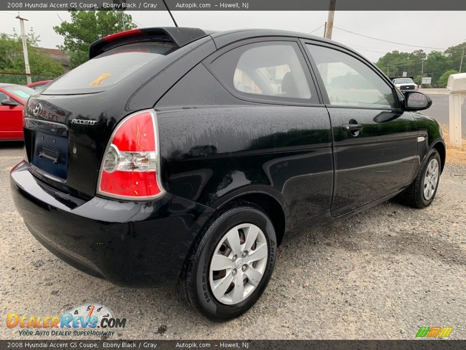 2008 Hyundai Accent GS Coupe Ebony Black / Gray Photo #3