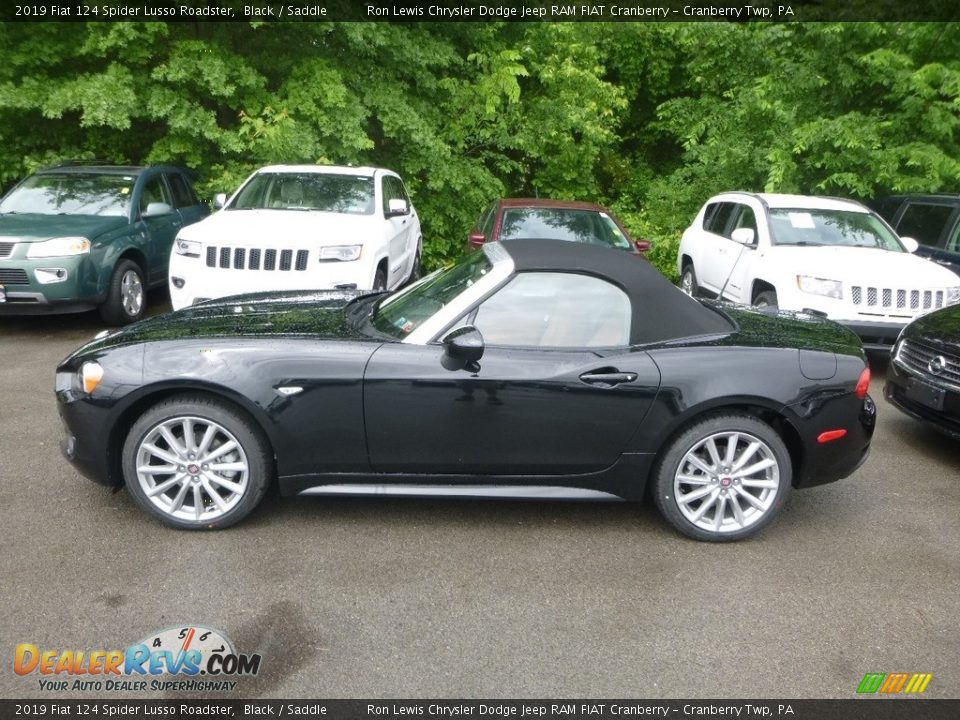 2019 Fiat 124 Spider Lusso Roadster Black / Saddle Photo #3