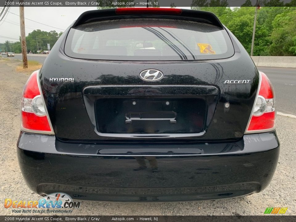 2008 Hyundai Accent GS Coupe Ebony Black / Gray Photo #4