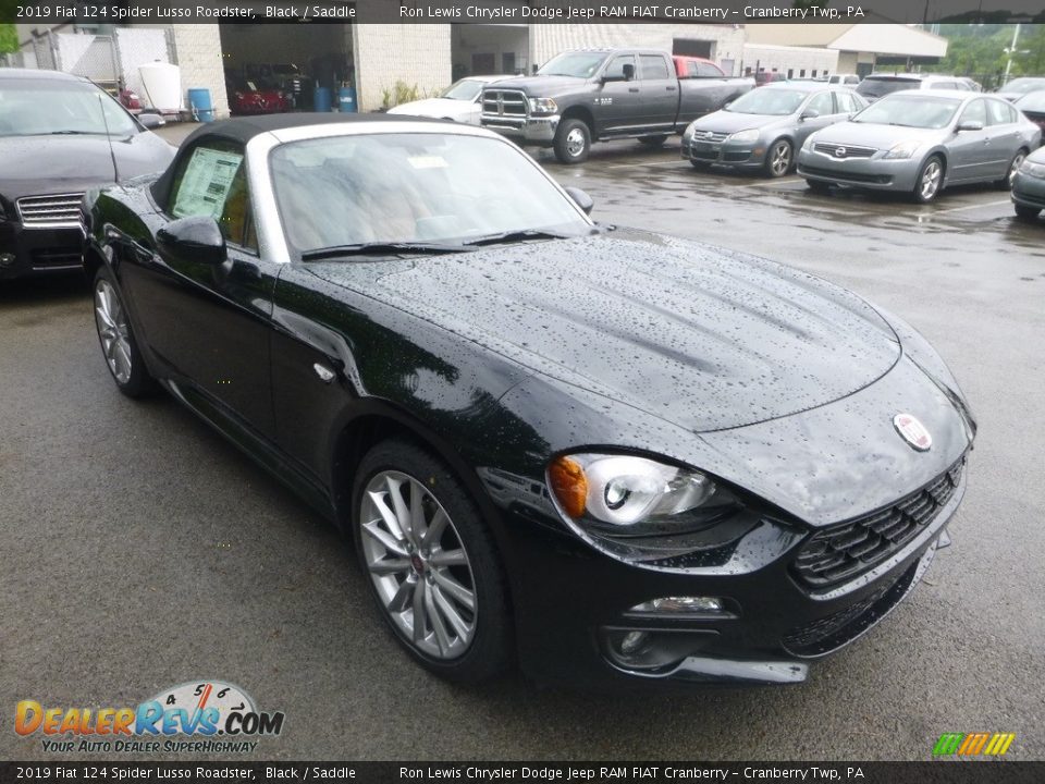 2019 Fiat 124 Spider Lusso Roadster Black / Saddle Photo #8