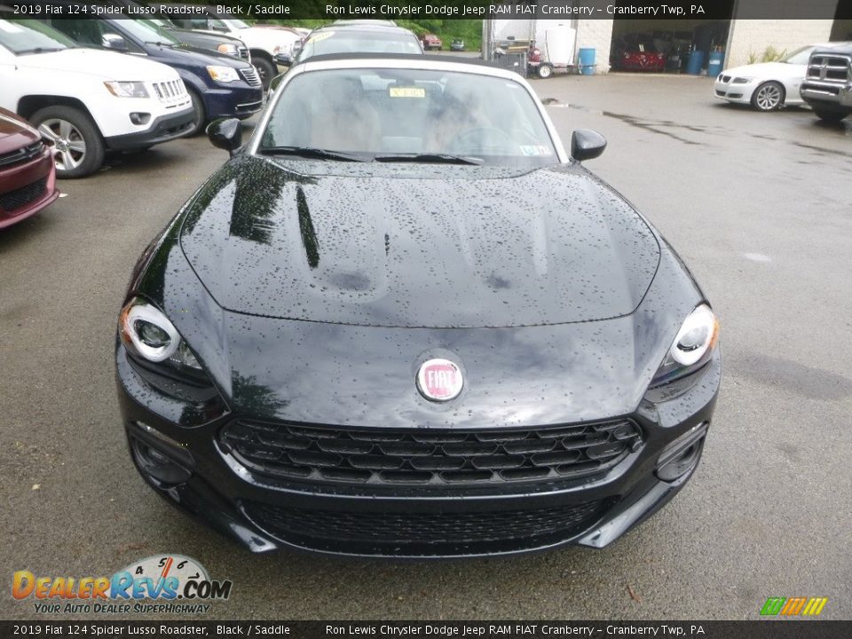 2019 Fiat 124 Spider Lusso Roadster Black / Saddle Photo #9