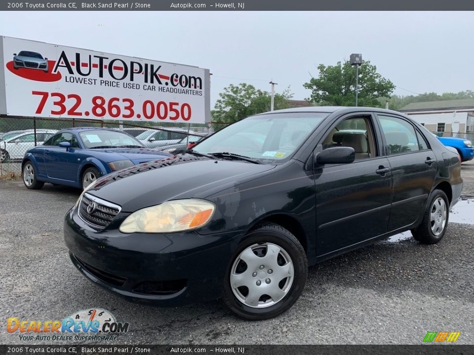 2006 Toyota Corolla CE Black Sand Pearl / Stone Photo #3