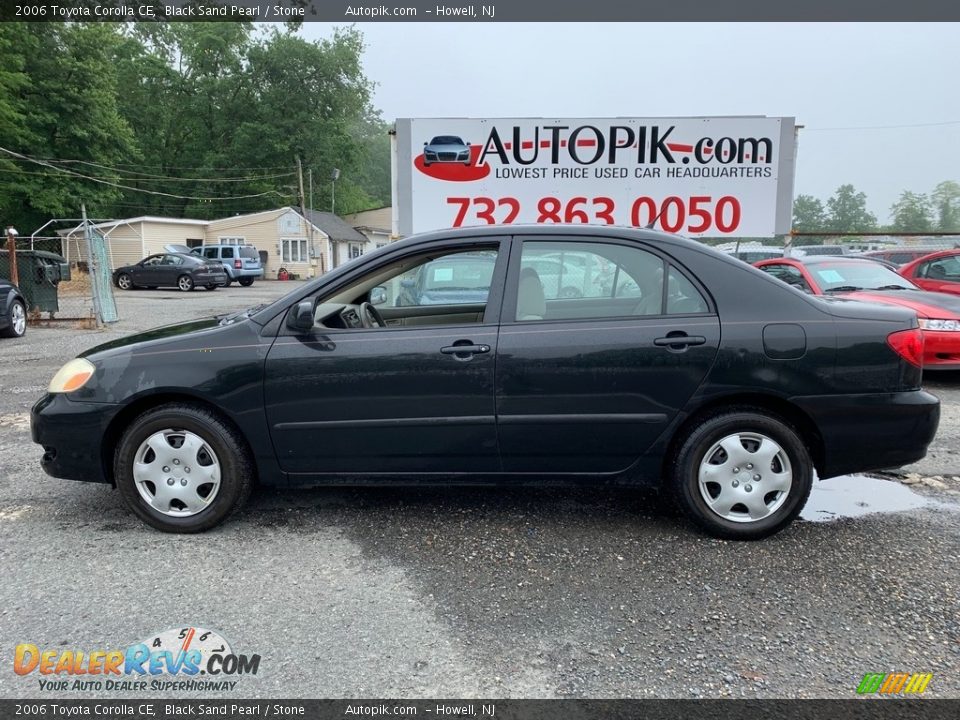 2006 Toyota Corolla CE Black Sand Pearl / Stone Photo #4