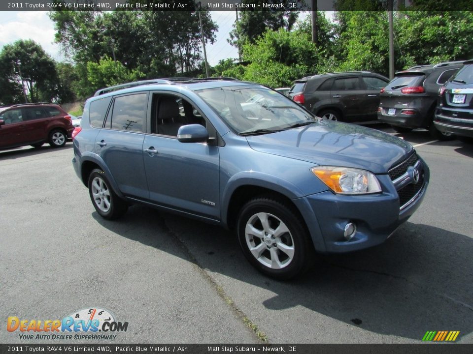 2011 Toyota RAV4 V6 Limited 4WD Pacific Blue Metallic / Ash Photo #4