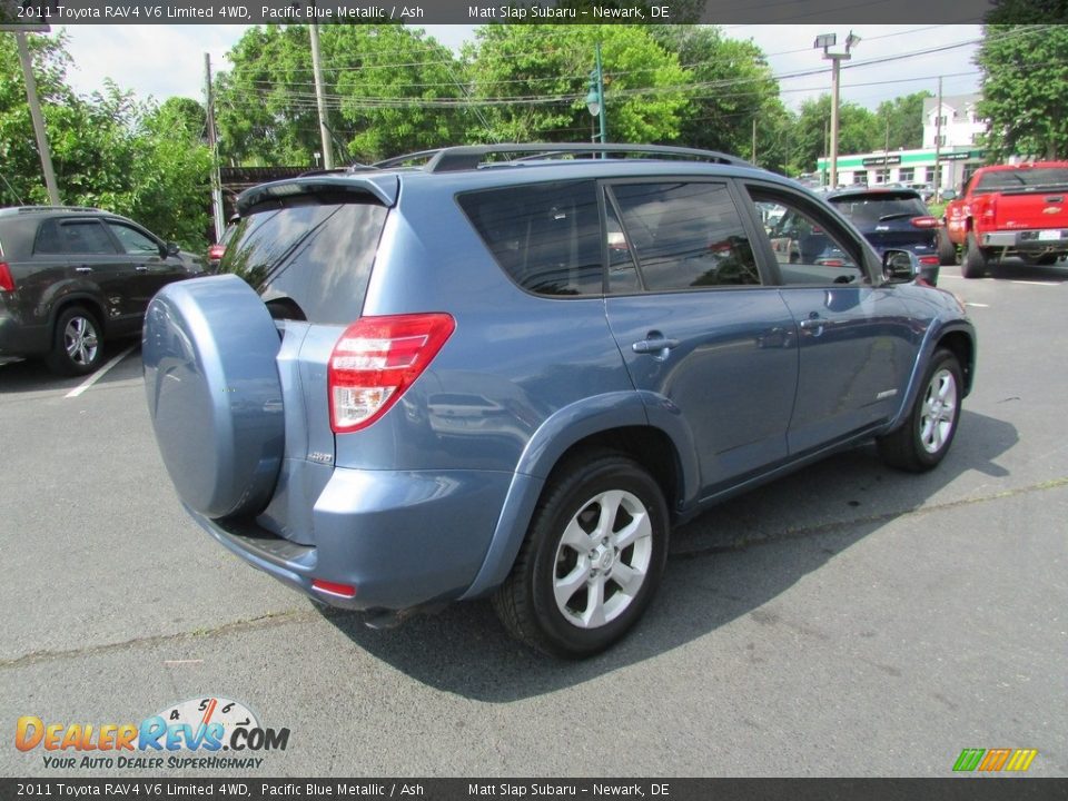 2011 Toyota RAV4 V6 Limited 4WD Pacific Blue Metallic / Ash Photo #6