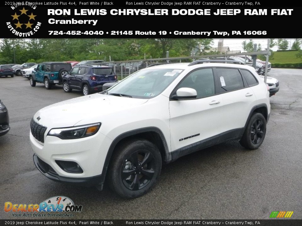 2019 Jeep Cherokee Latitude Plus 4x4 Pearl White / Black Photo #1