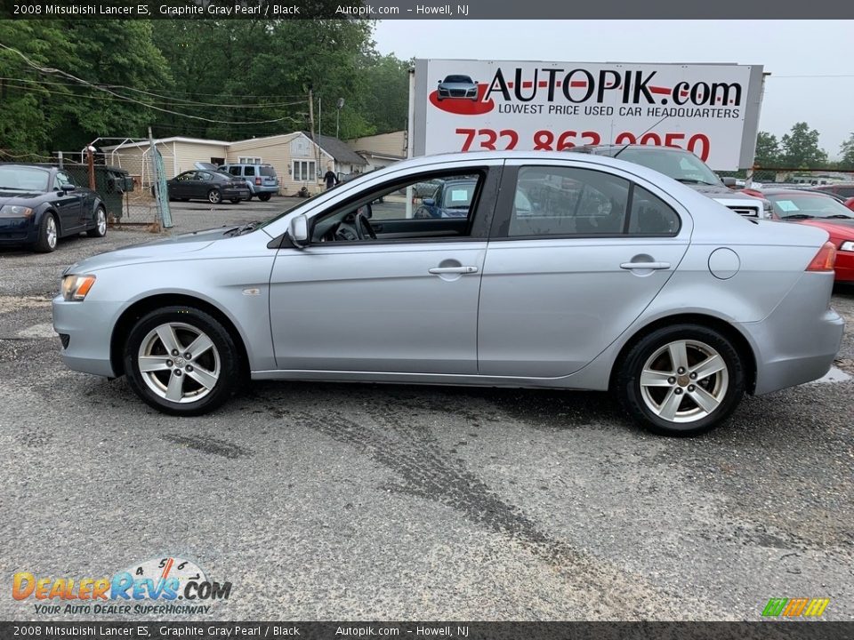 2008 Mitsubishi Lancer ES Graphite Gray Pearl / Black Photo #4