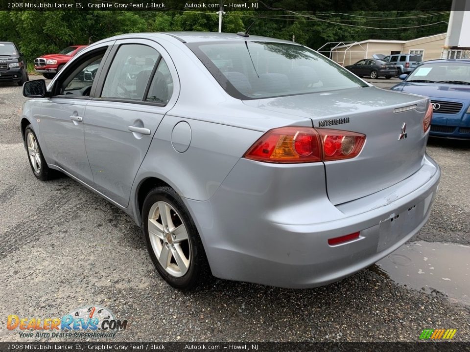 2008 Mitsubishi Lancer ES Graphite Gray Pearl / Black Photo #5