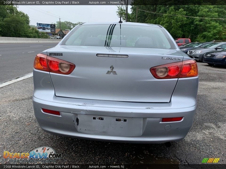 2008 Mitsubishi Lancer ES Graphite Gray Pearl / Black Photo #6