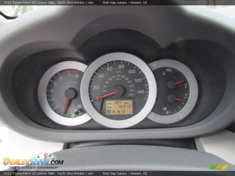 2011 Toyota RAV4 V6 Limited 4WD Pacific Blue Metallic / Ash Photo #27