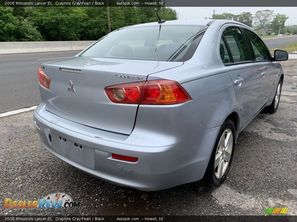 2008 Mitsubishi Lancer ES Graphite Gray Pearl / Black Photo #7