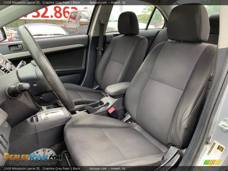 2008 Mitsubishi Lancer ES Graphite Gray Pearl / Black Photo #14