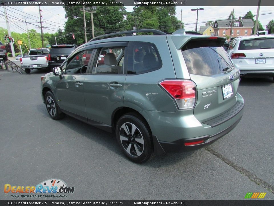 2018 Subaru Forester 2.5i Premium Jasmine Green Metallic / Platinum Photo #8