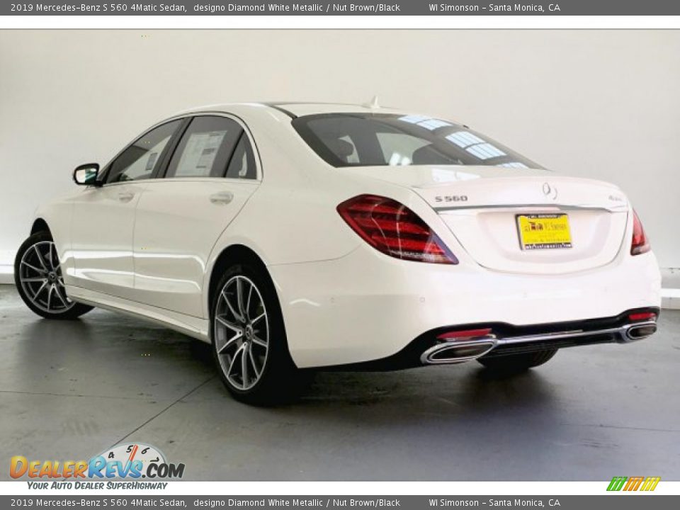 2019 Mercedes-Benz S 560 4Matic Sedan designo Diamond White Metallic / Nut Brown/Black Photo #2